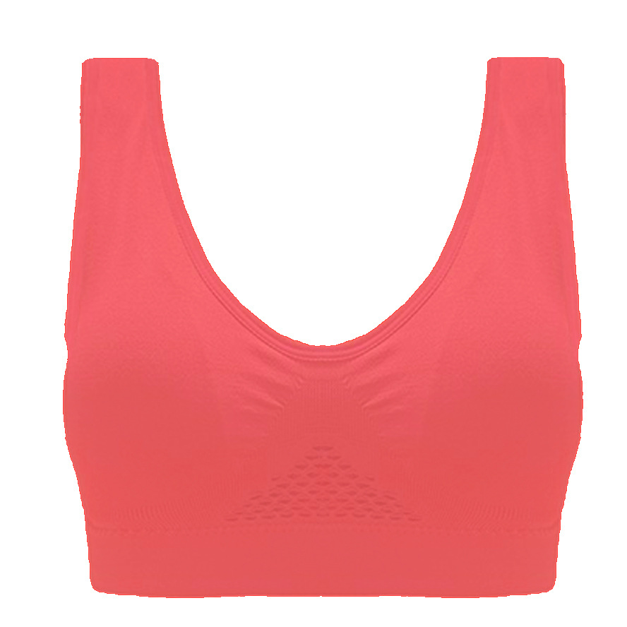 Title 2, Hollow mesh ventilation hole large size sports bra