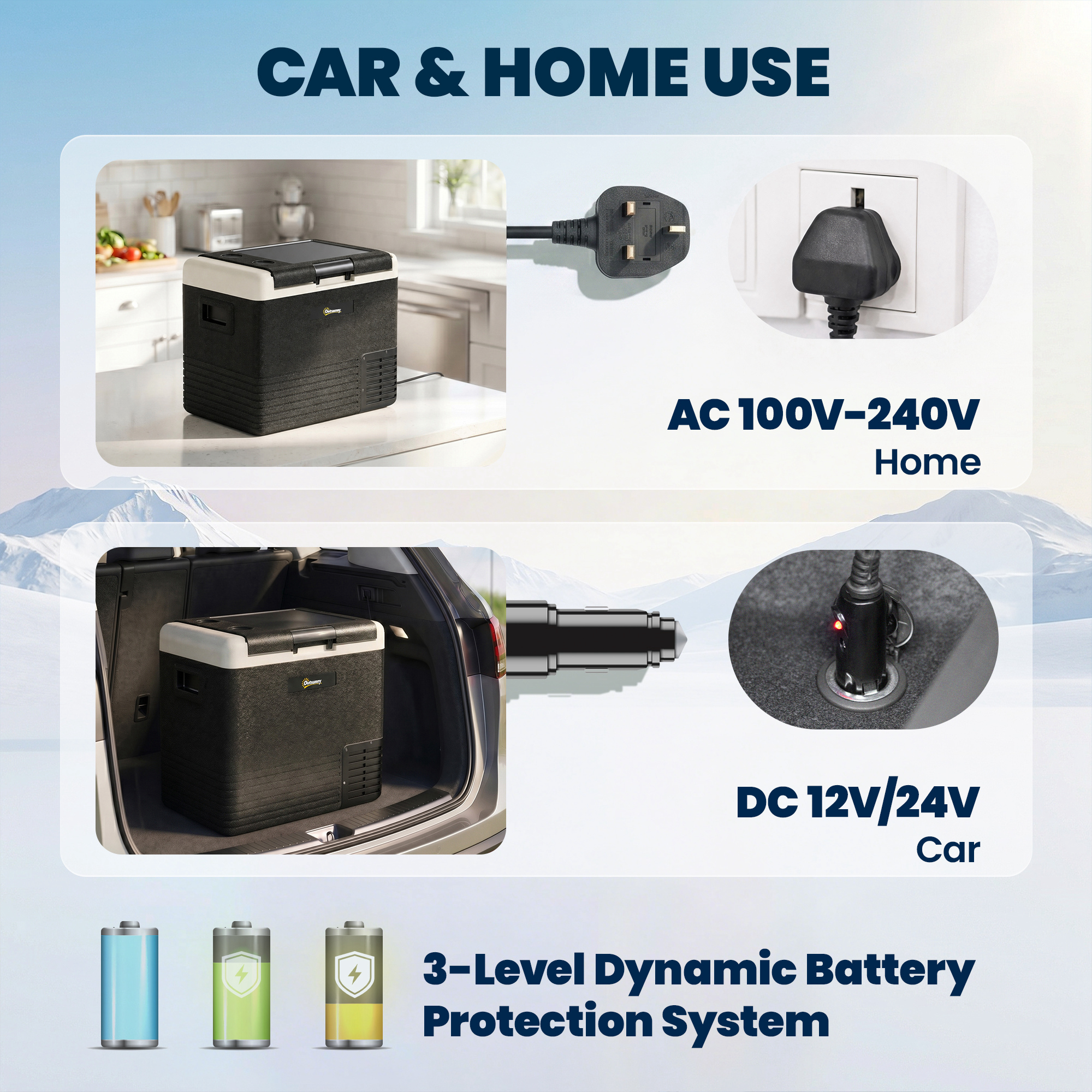 50L Portable Car Refrigerator - Grey And Black — image 8