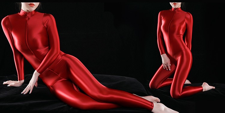 Title 6, Shiny Luxury Shiny Thin Silky Tight Jumpsuit