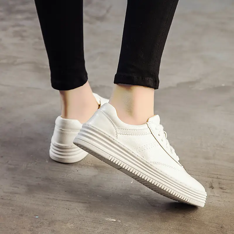 Thick-soled White Shoes Women's Lace-up Casual All-match Sports Shoes Sneakers