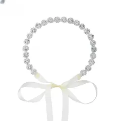 Bridal Rhinestone SUNFLOWER Hair Band Wedding Photography Accessories Banquet Headdress - Silver - View 1