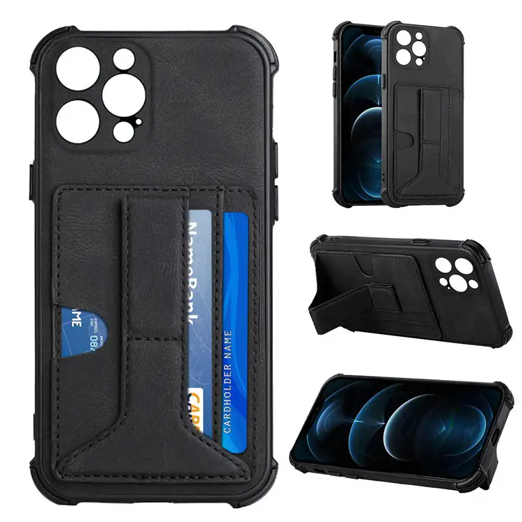 Fashion Simple Solid Color Phone Case Card Holder