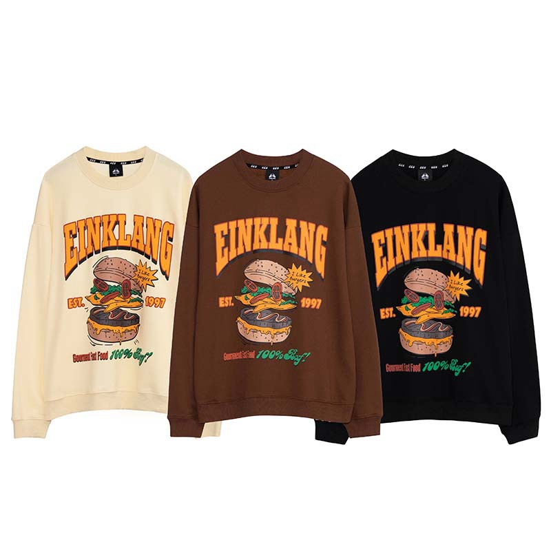 American Fashion Brand Letter Hamburg Print Long Sleeve Top