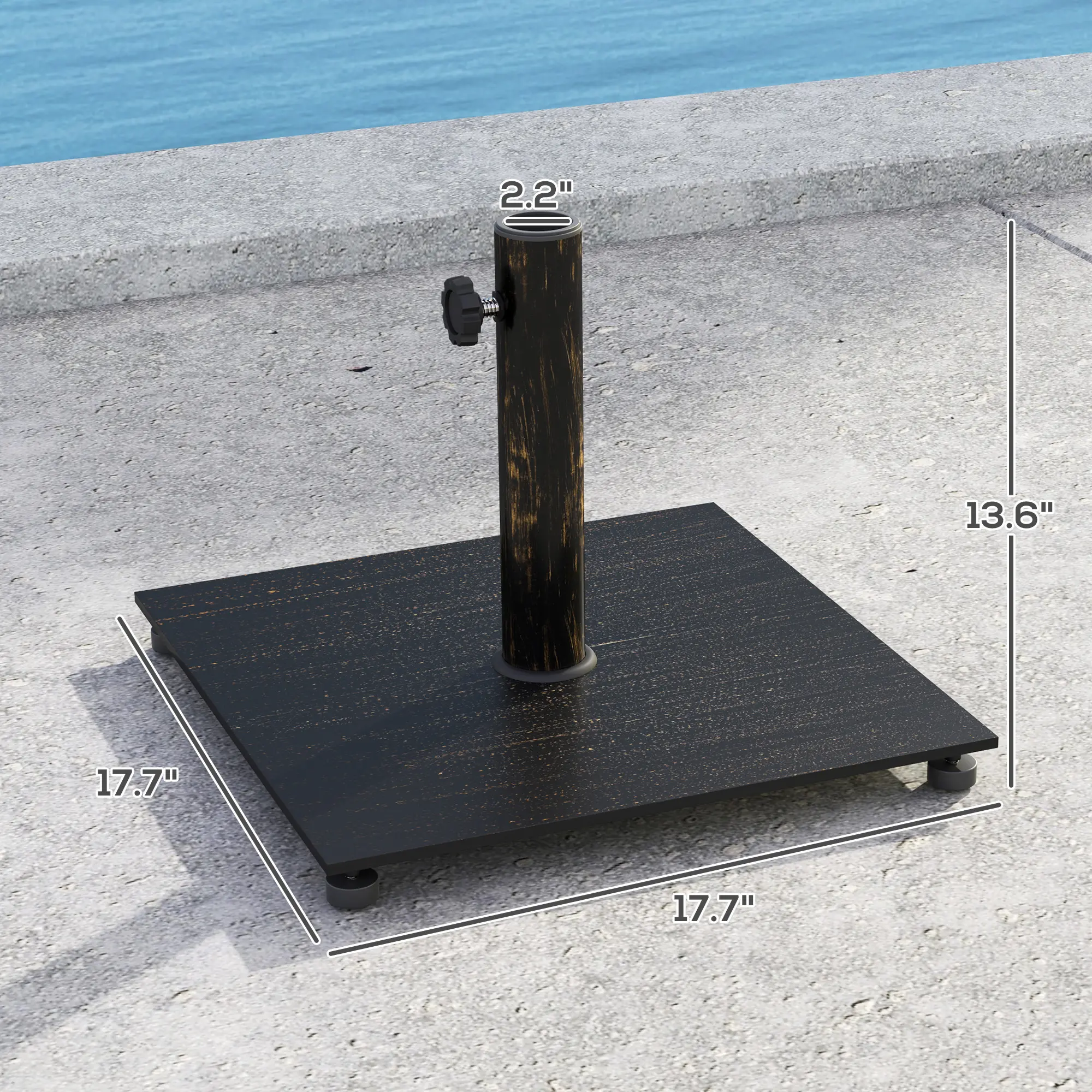 Square Patio Umbrella Base, 29 Lbs Metal