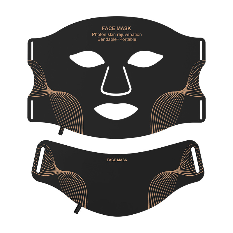 New Silicone Facial Mask Device, Household LED Photon Skin Care Mask, Infrared Color Light Beauty Instrument, Skin Rejuvenation Photon Beauty Mask — foto 8