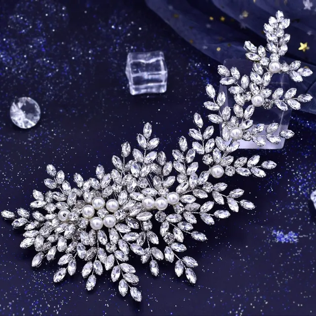 Rhinestone Tiara Wedding Updo Hair Style Pair Clip Hp434 - Shop at LoveMi