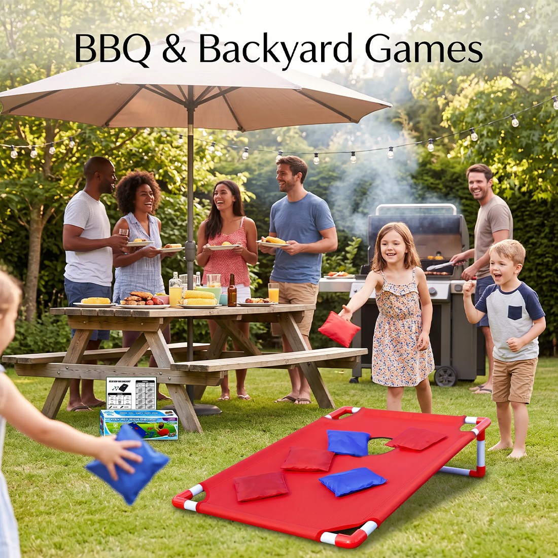 A Dult Kids Bean Bag Toss Game Set Family Outdoor Garden F Un Toy With 6 — image 8