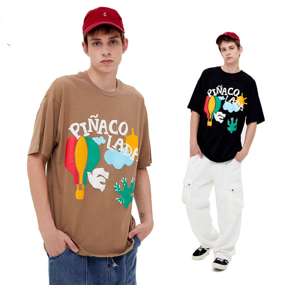 Title 3, Kurzarm-T-Shirt mit Hip-Hop-Schaumstoffdruck fü...