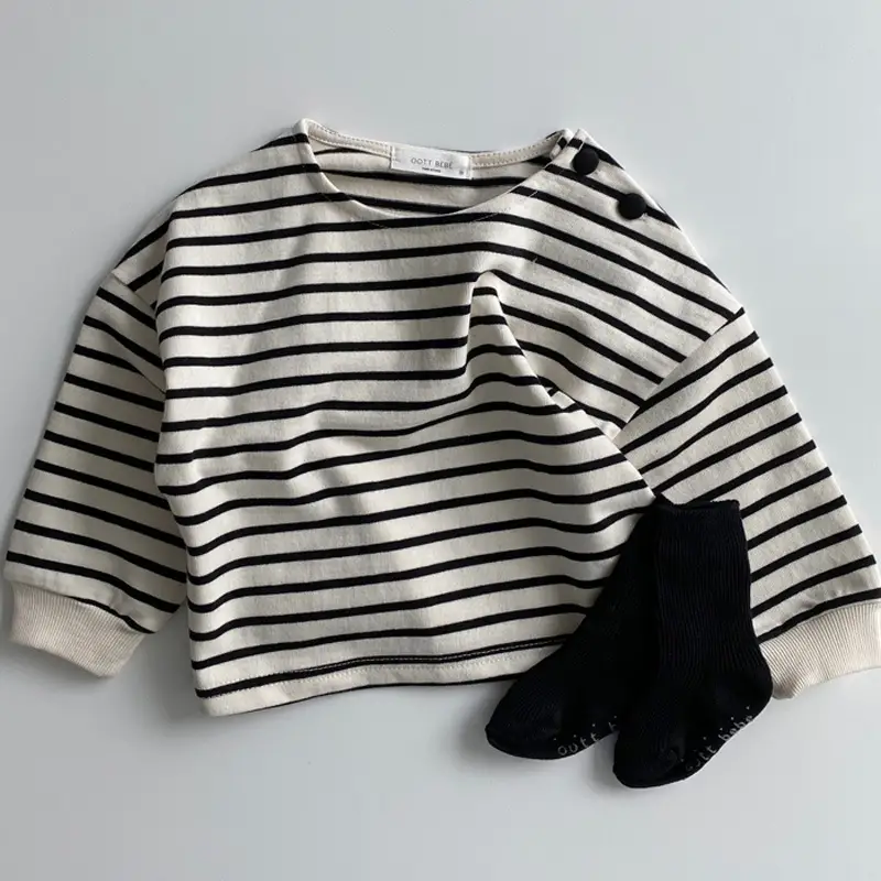 Children's Shoulder Button Casual Bottoming Shirt