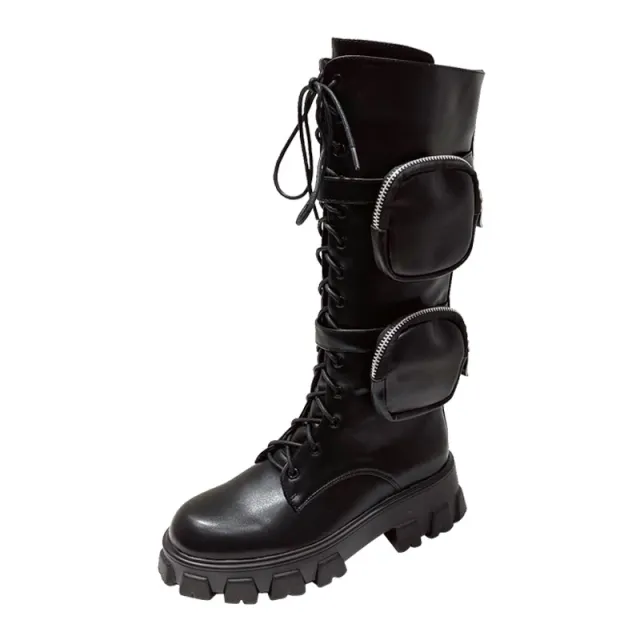 European And American Net Red Pocket Shoes Long Boots Red - Shop at LoveMi