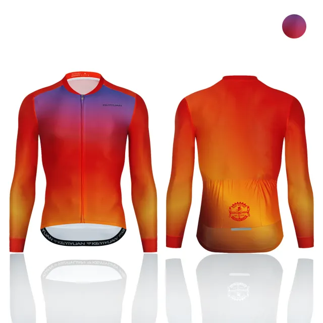 Unisex Bicycle Cycling Clothing Milk Silk Fabric Ke003 Reddish Yellow - Shop at LoveMi
