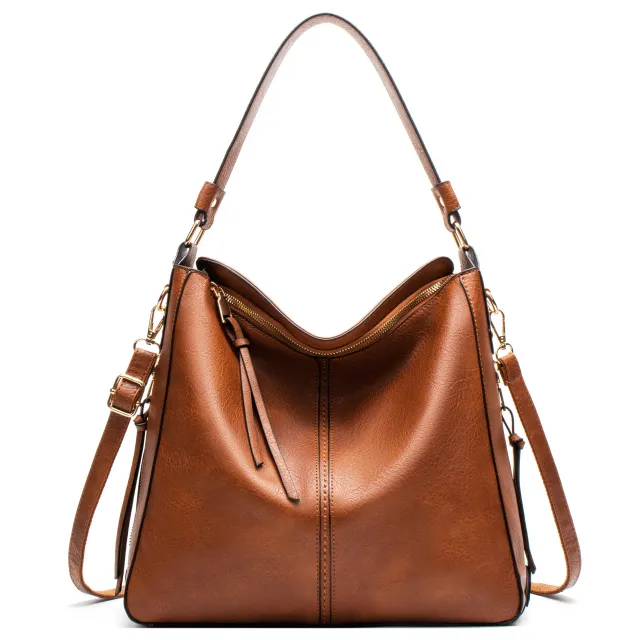Hobo Bags Women High Capacity Handbags Fahsion Commuting Crossbody Shoulder Bag Shopping Totes Brown - Shop at LoveMi