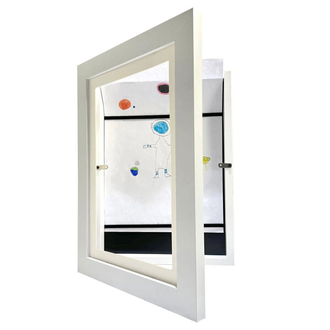 A4 Art Display Frame Kids Frames Photo Picture Crafts Drawing Storage Xmas Gifts-white - Image 1