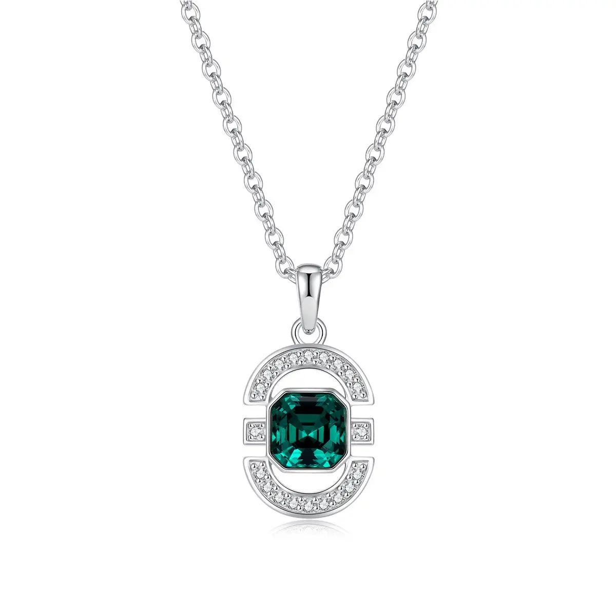 Necklace S925 Sterling Silver Square Jewelry Set