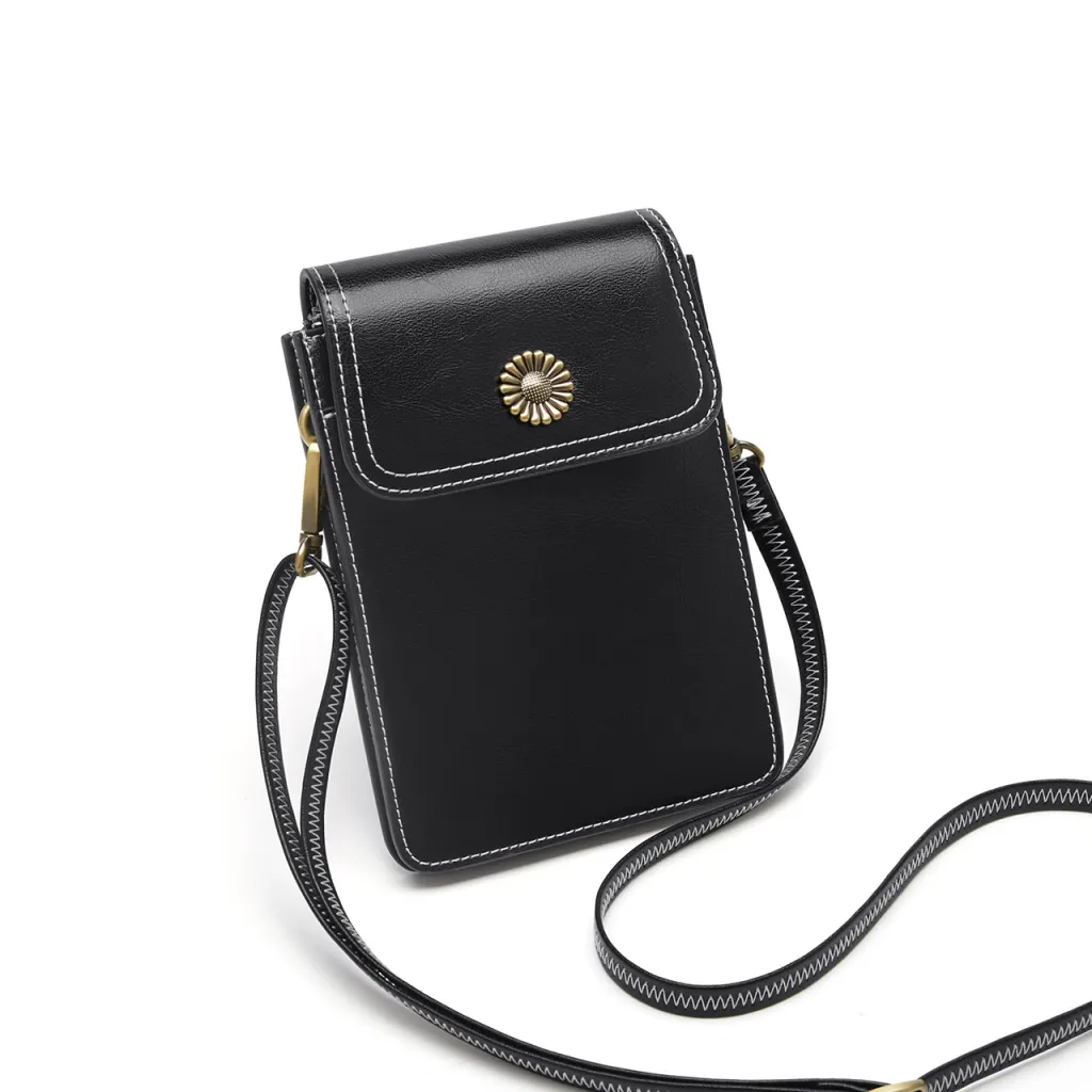 Messenger Bag Female Summer Put Mobile Phone Bag Mini Light Luxury Niche All-match - Black