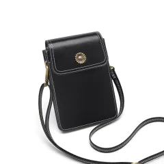 Messenger Bag Female Summer Put Mobile Phone Bag Mini Light Luxury Niche All-match - Black - View 1