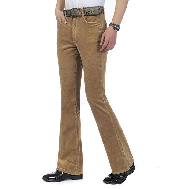 Title 6, Heren corduroy broek, business casual flared. C...