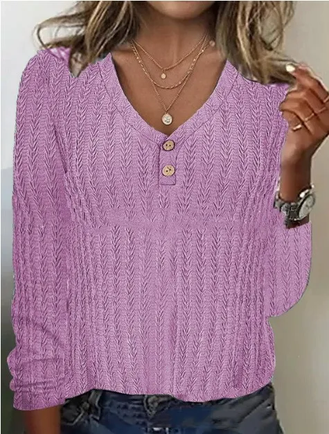 Stitching Printing Multi color Women's T shirt Violet - Shop at LoveMi