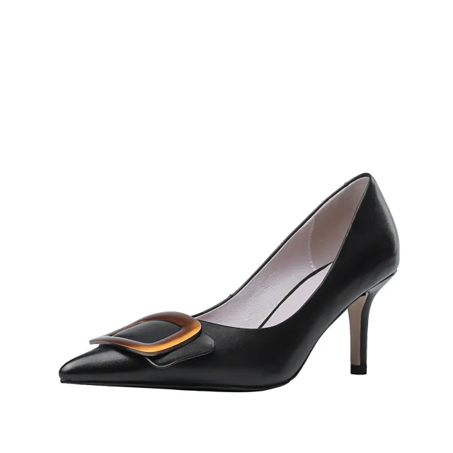 Comfortable High Heels Women's Stiletto With Pointed Shallow Mouth Black - Shop at LoveMi