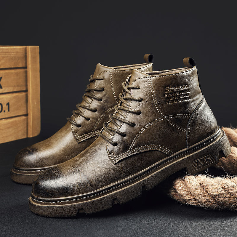 Title 1, Heren boots in Britse retro-stijl met tooling, ...