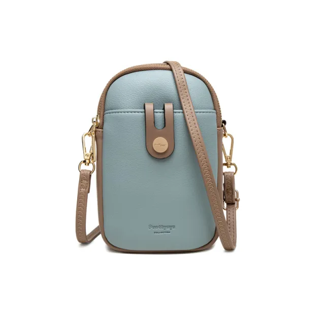 Japanese And Korean Fashion Simple Color Matching Messenger Bag Blue - Shop at LoveMi