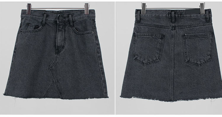 Title 6, Damen A-Linie Jeansrock mit hoher Taille und Hü...