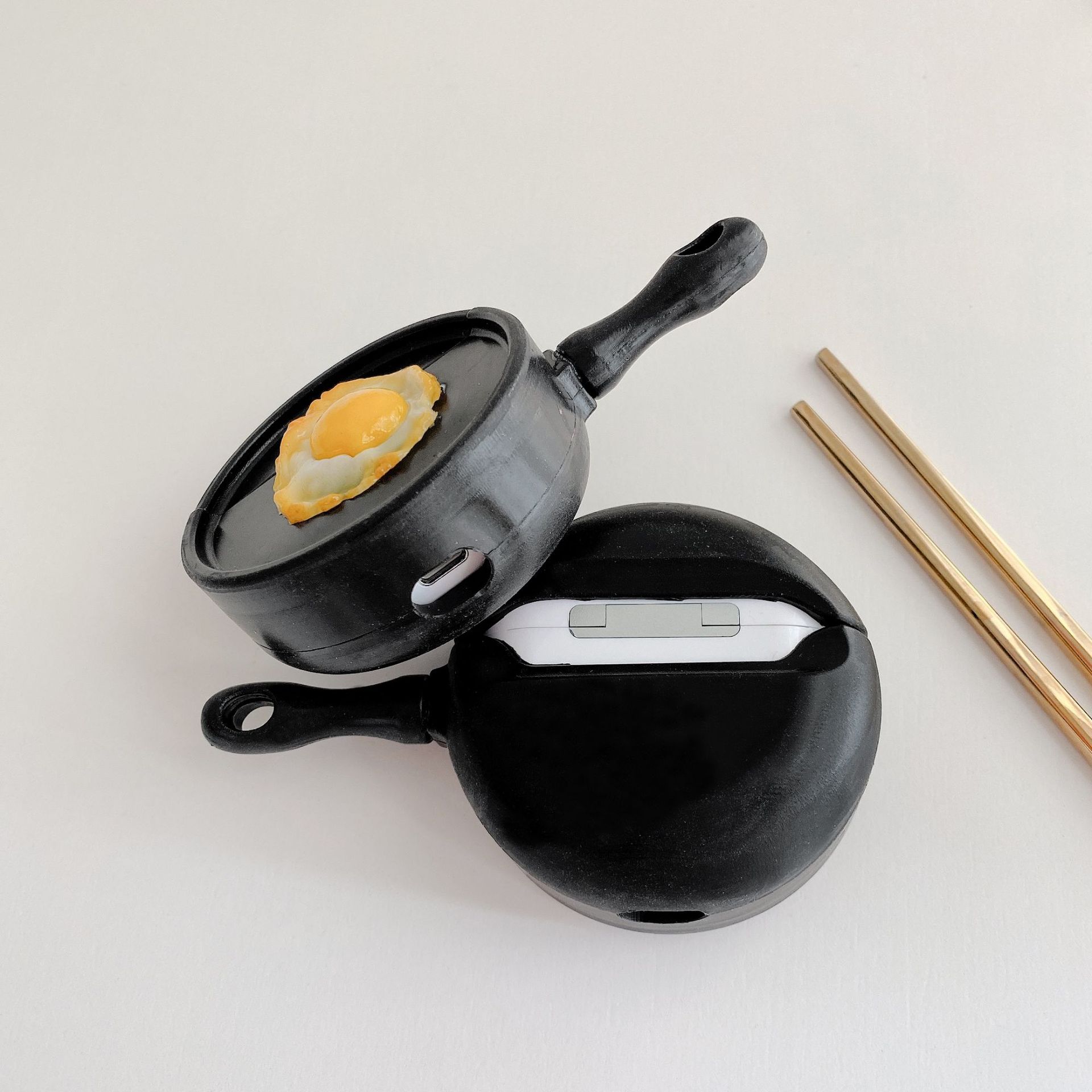Wireless Bluetooth Earphone Protective Cover Pan Fried Egg Creative Silicone Case
