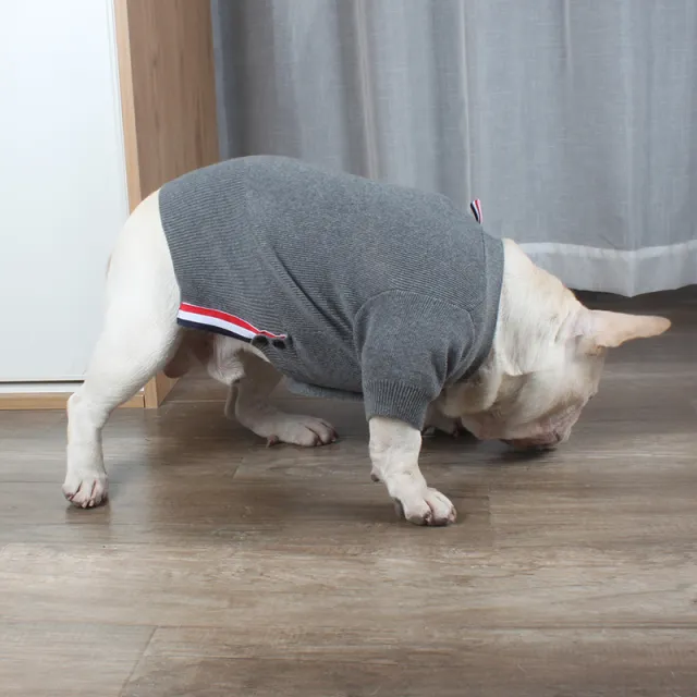 Christmas Pet Dog Clothes Autumn And Winter Sweater TeddyFrench Bulldog British Bucket Corgi Cat Sweater Grey - Shop at LoveMi