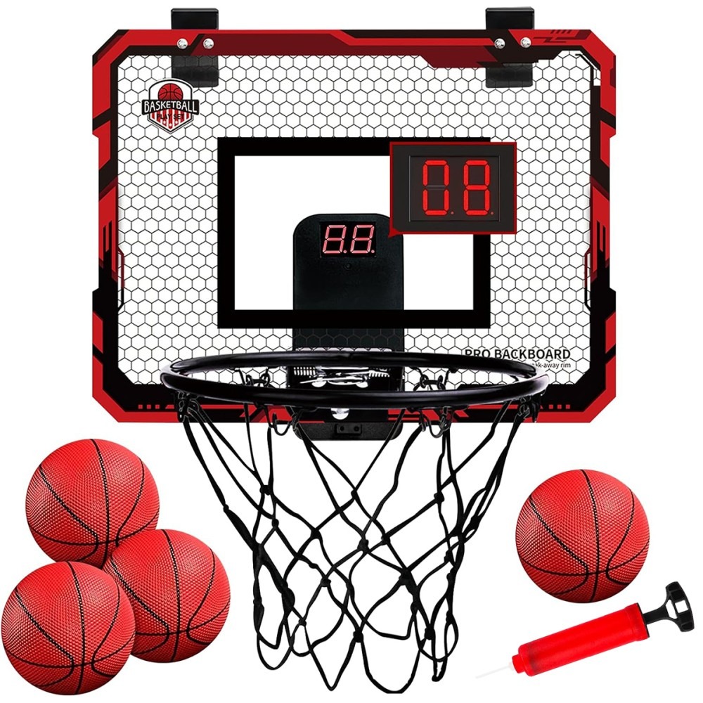 Indoor Basketball Hoop For Kids, Over The Door Mini Hoops With LED UK — image 3