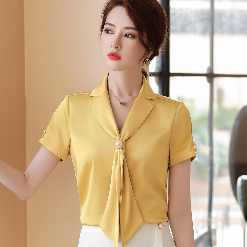 Title 2, Temperament Fluttering Wide Loose Silk Shirt Go...