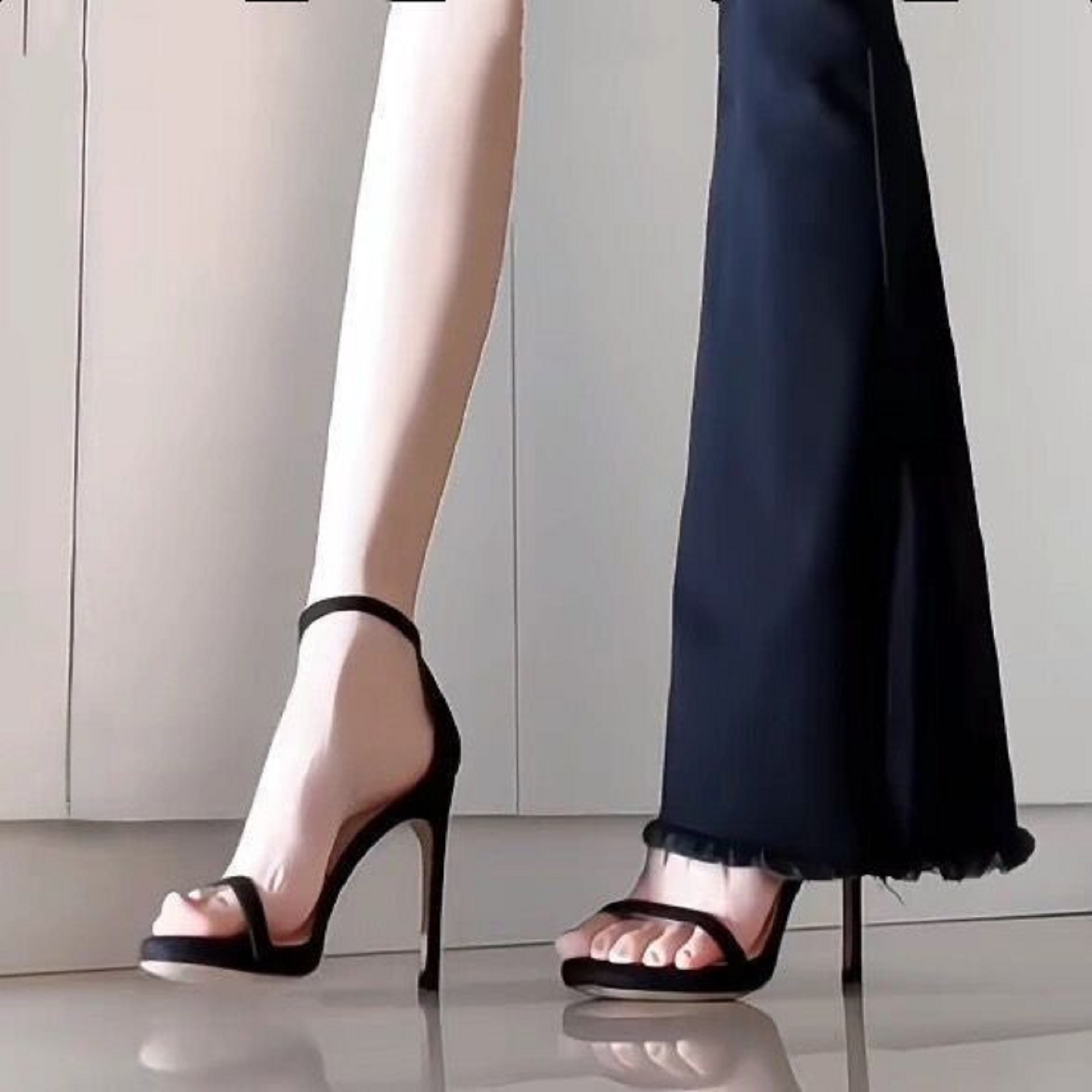 Patent Platform Stiletto Heel Sandals