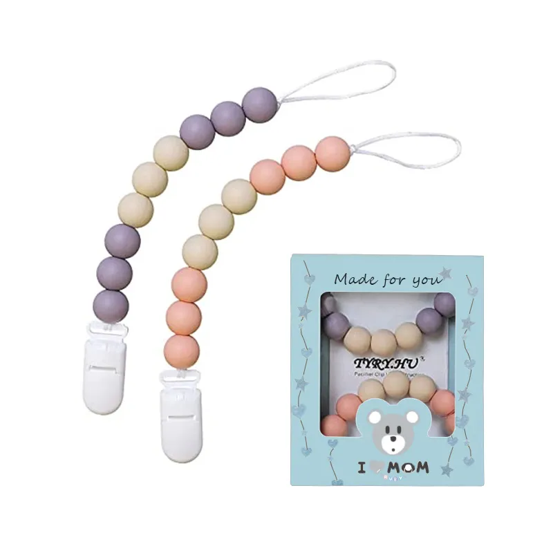 Baby Silicone Pacifier Chain, Baby Soothing Toys, Molars – image 3