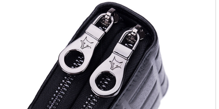 Title 2, Double Zipper Pull Cowhide Multifunctional Coin...