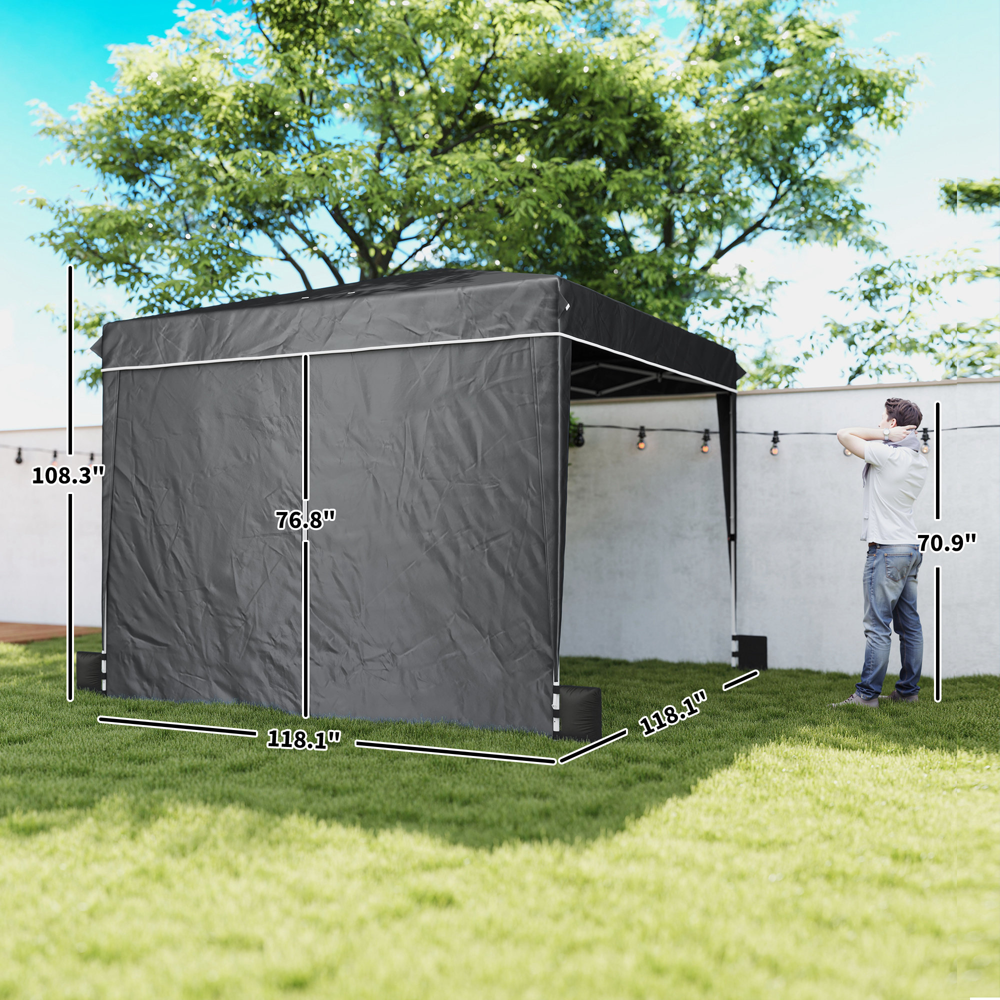 Up Canopy Tent With Sidewalls