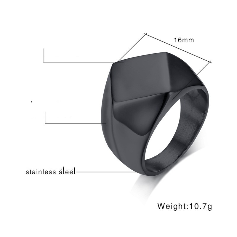 Title 6, Eenvoudige Diamant Gegoten Ring in Titanium Sta...