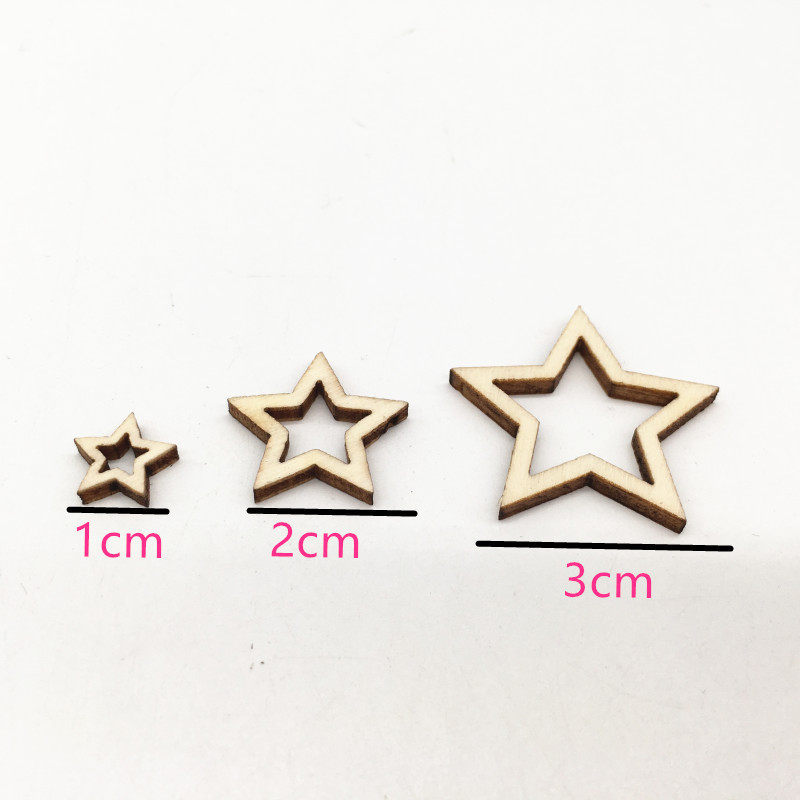 Wooden Crafts Five-pointed Star Hollow Handmade Accessories