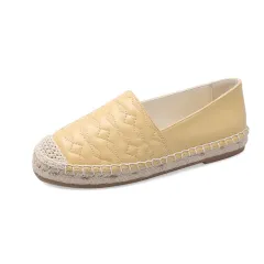Summer New Solid Colour Platform Loafers - Yellow - View 1