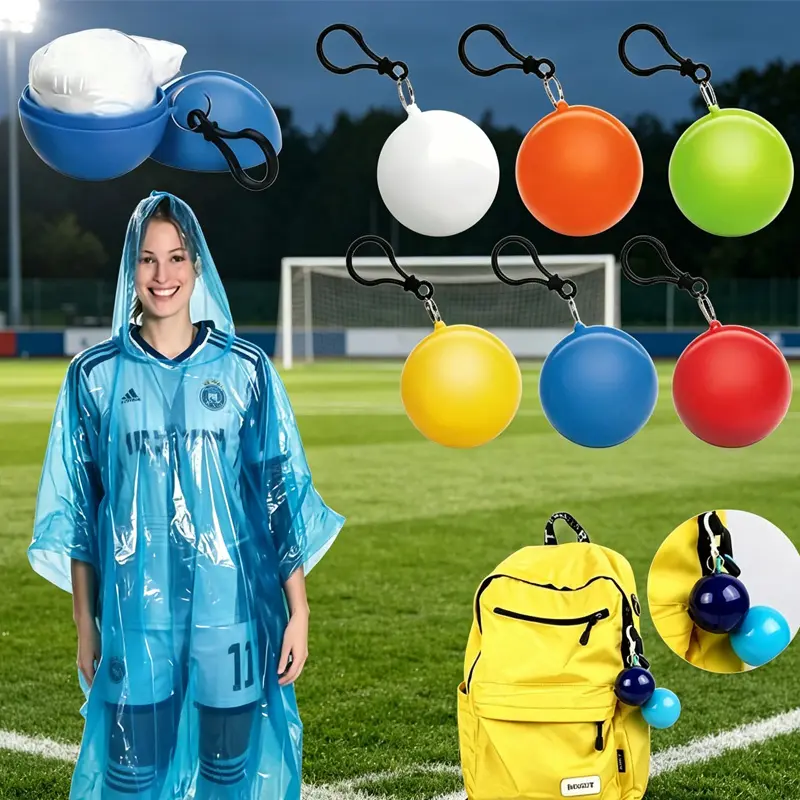 2 Balls Random Colours, Disposable Raincoat Adults