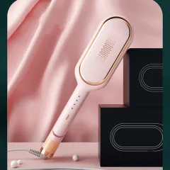Negative Ion Hair Care Wool Curling Iron - Pink - View 1