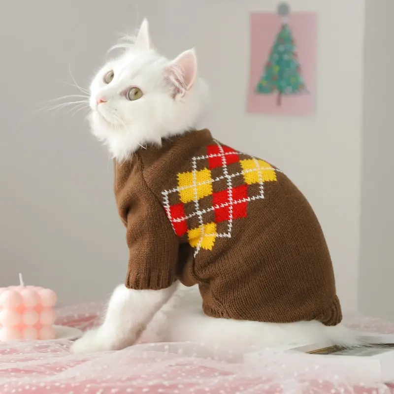Clothes Fall Hair Prevention Kitten Autumn and Winter Sweater