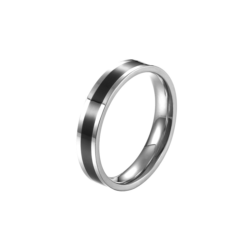 Titanium Steel Ring Female  Personality 18 Rose Gold Plated Ring
