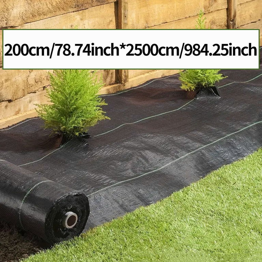 2x25M Heavy Duty Weed Control Membrane Garden Barrier Fabric Landscaping Cover