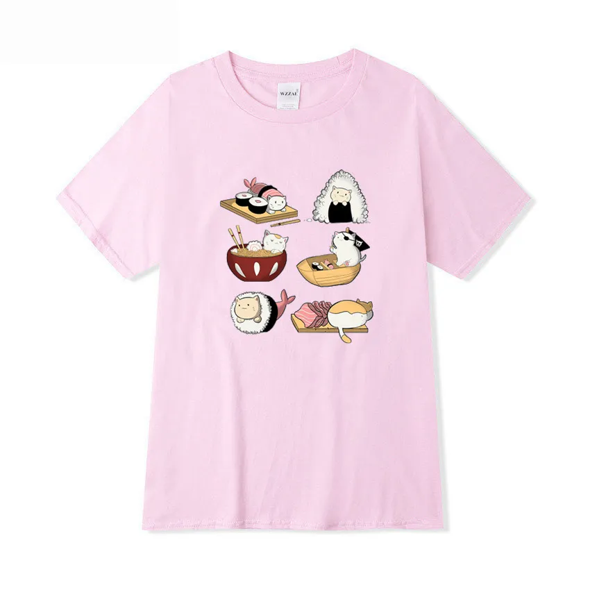 Student Fashion Inner Bottoming Short Sleeve Top Trendy - Pink