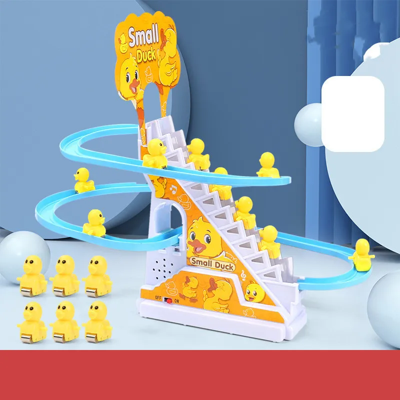 Little Duck Climbing Stairs Toy Little Penguin Automatic Ladder Light – image 9