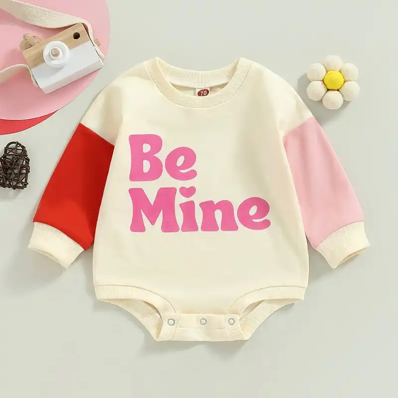 Boys And Girls Color Blocking Sleeves Letter Print Harness