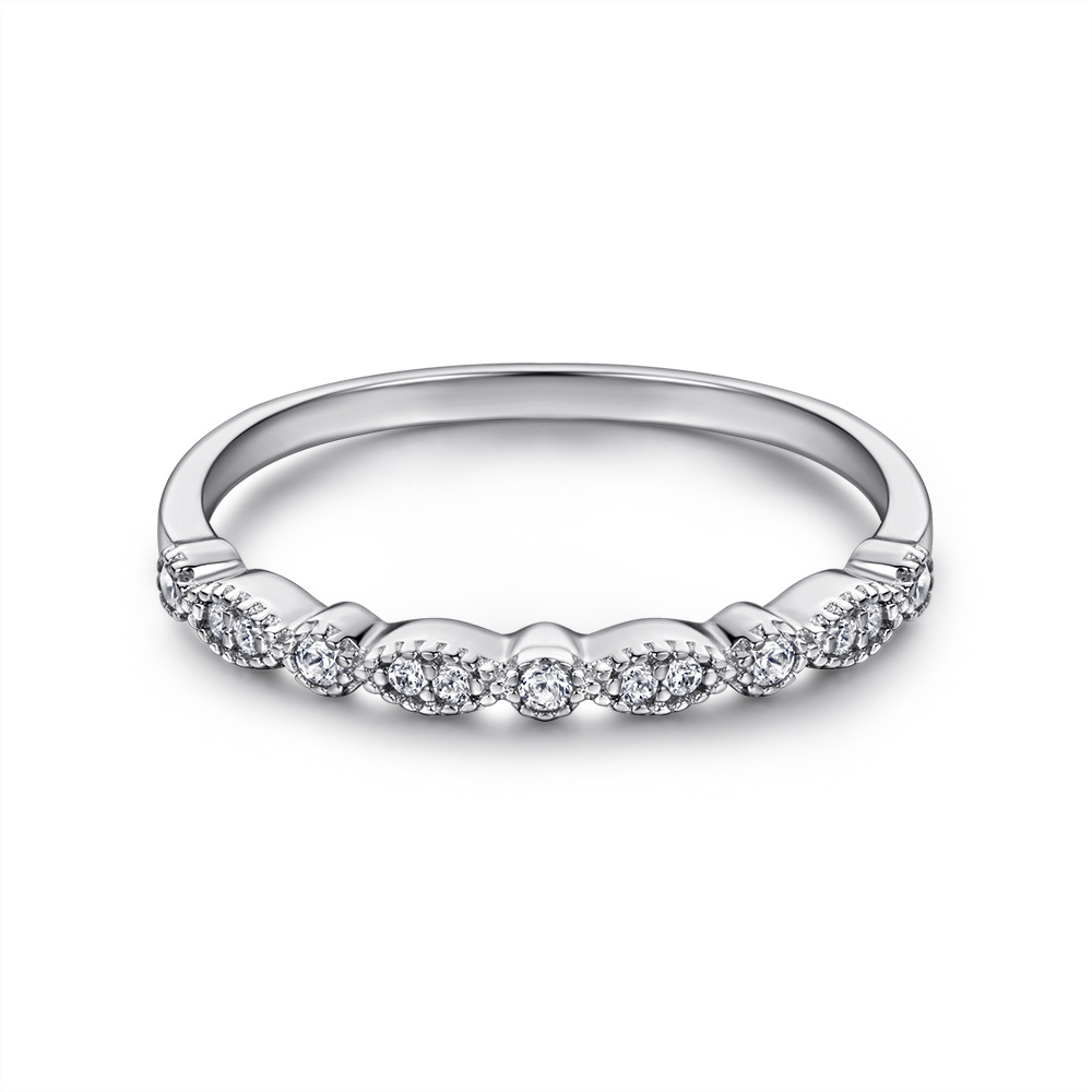 S925 Sterling Silver Ring Women Oval Three Piece Set