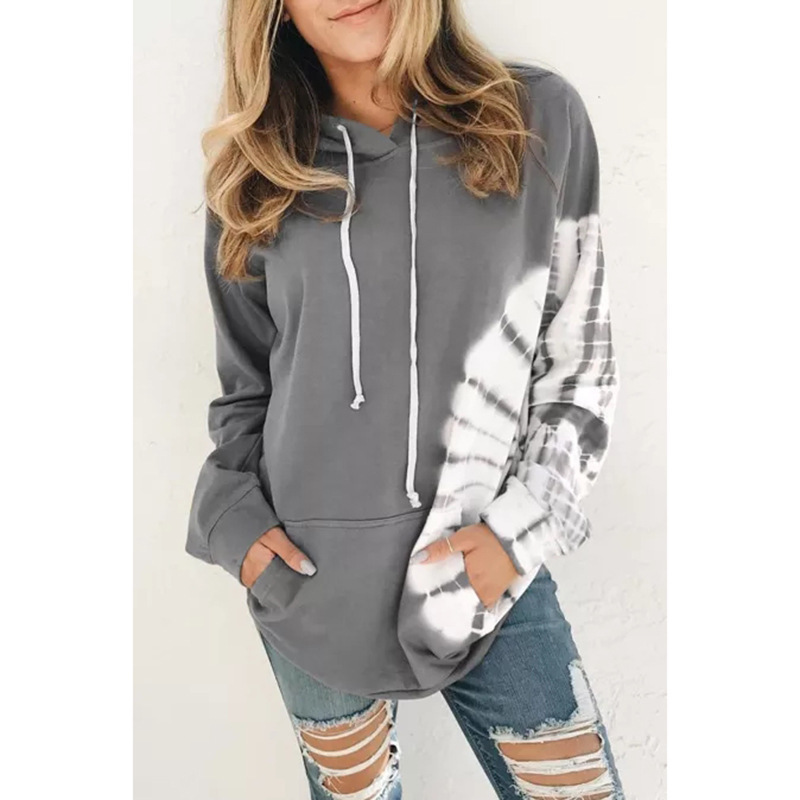 Title 5, New Loose Long Sleeve Printed Hooded Sweatshirt