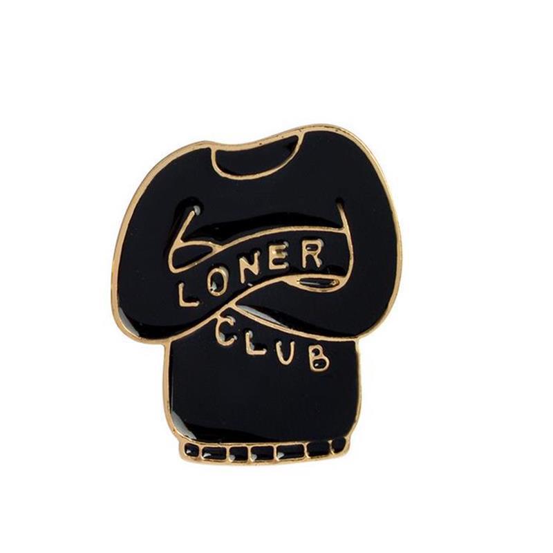 Men And Women Clothes Totem Girl Cartoon Brooch