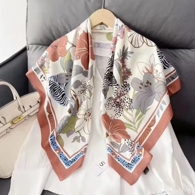 Women's Silk Scarf Strap Retro Tube Top Sun Protection Red - Shop at LoveMi