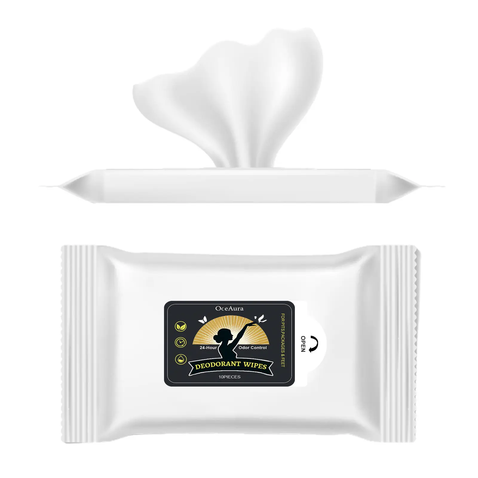 10 Pieces1bag Of Odor Deodorizing Wet Wipes